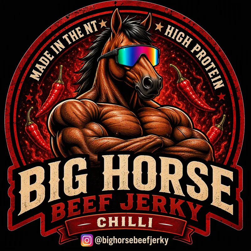 Big Horse Beef Jerky Chilli badge